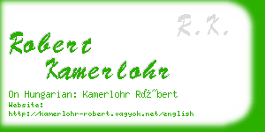 robert kamerlohr business card